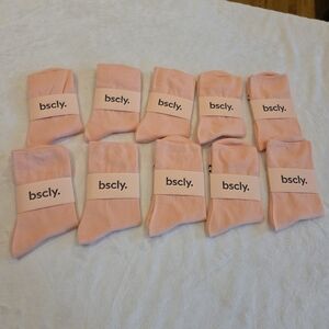 bscly. Women's Organic Cotton Blend Crew Versatile Socks 10 Pair 5.5 - 7